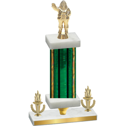 Premium Single Green Glacier Victory Holiday Trophy
