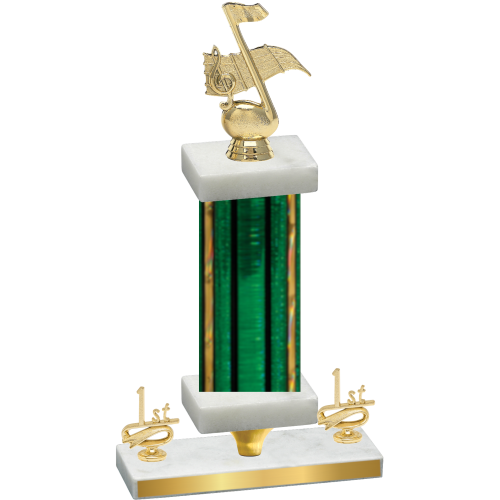 Premium Single Green Glacier First Place Music Trophy