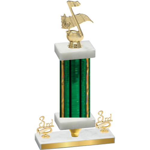 Premium Single Green Glacier Third Place Music Trophy