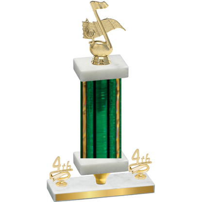 Premium Single Green Glacier Fourth Place Music Trophy