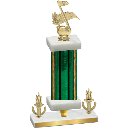 Premium Single Green Glacier Victory Music Trophy