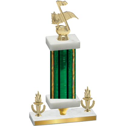 Premium Single Green Glacier Victory Music Trophy