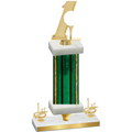 Premium Single Green Glacier First Place Golf Trophy