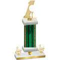 Premium Single Green Glacier Third Place Golf Trophy