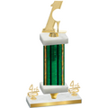 Premium Single Green Glacier Fourth Place Golf Trophy