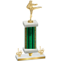 Premium Single Green Glacier First Place Karate Trophy