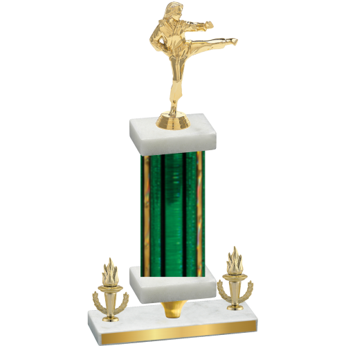 Premium Single Green Glacier Victory Karate Trophy