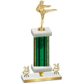 Premium Single Green Glacier Year Karate Trophy