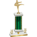 Premium Single Green Glacier Year Karate Trophy