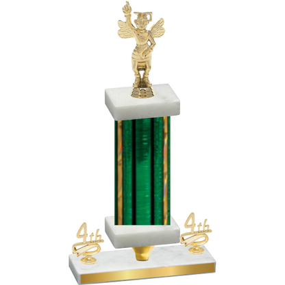 Premium Single Green Glacier Fourth Place Academics Trophy