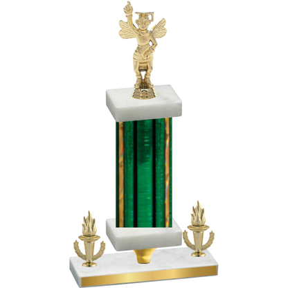 Premium Single Green Glacier Victory Academics Trophy