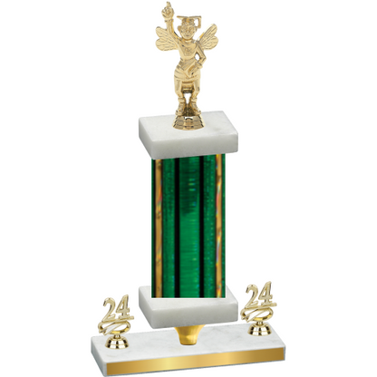 Premium Single Green Glacier Year Academics Trophy