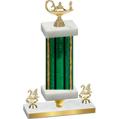 Premium Single Green Glacier Year Academics Trophy
