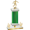 Premium Single Green Carbon Fiber Fourth Place Soccer Trophy