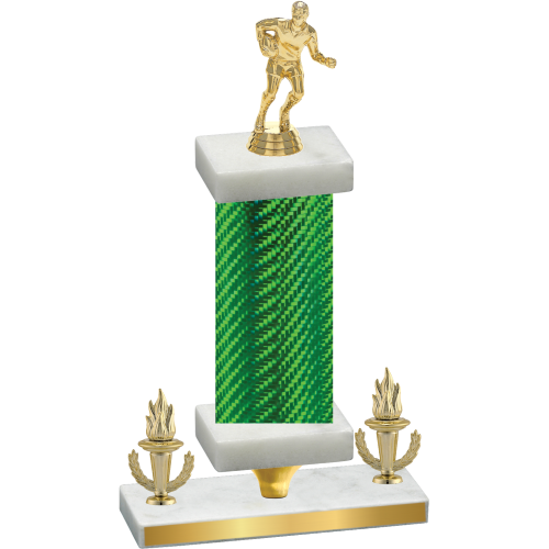 Premium Single Green Carbon Fiber Victory Rugby Trophy