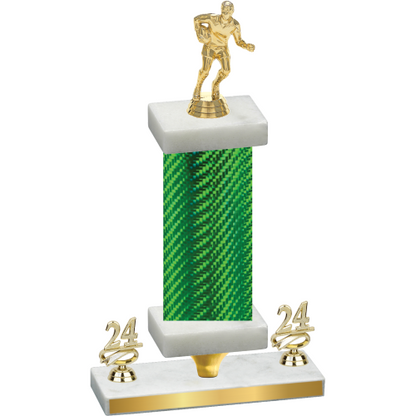Premium Single Green Carbon Fiber Year Rugby Trophy