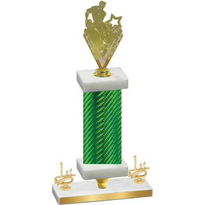 Premium Single Green Carbon Fiber First Place Rugby Trophy