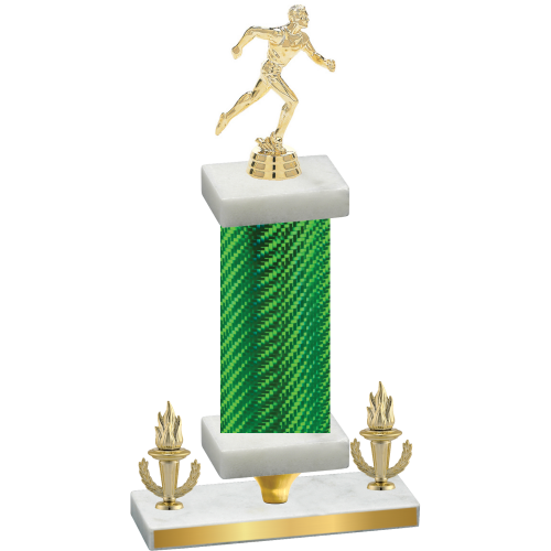 Premium Single Green Carbon Fiber Victory Running Trophy