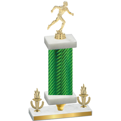 Premium Single Green Carbon Fiber Victory Running Trophy