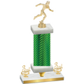 Premium Single Green Carbon Fiber Third Place Running Trophy