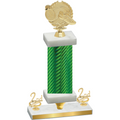 Premium Single Green Carbon Fiber Second Place Running Trophy
