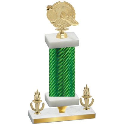 Premium Single Green Carbon Fiber Victory Running Trophy