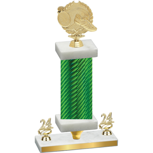 Premium Single Green Carbon Fiber Year Running Trophy