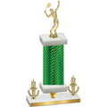 Premium Single Green Carbon Fiber Victory Tennis Trophy