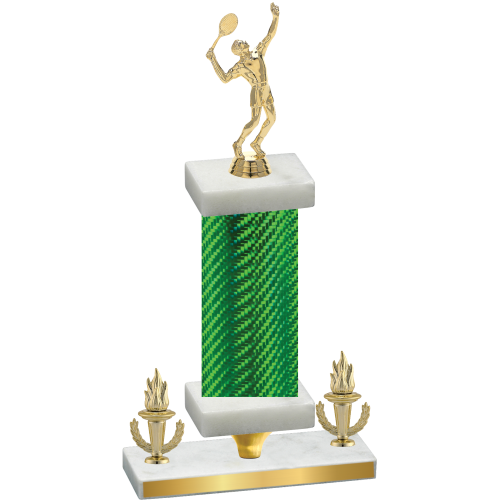 Premium Single Green Carbon Fiber Victory Tennis Trophy