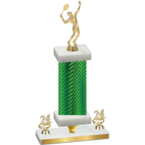 Premium Single Green Carbon Fiber Year Tennis Trophy