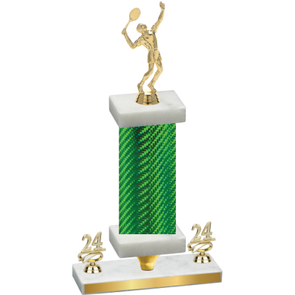 Premium Single Green Carbon Fiber Year Tennis Trophy