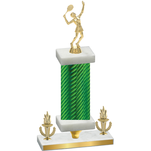 Premium Single Green Carbon Fiber Victory Tennis Trophy