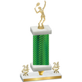 Premium Single Green Carbon Fiber Year Tennis Trophy