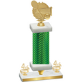 Premium Single Green Carbon Fiber Fourth Place Tennis Trophy