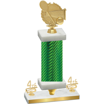 Premium Single Green Carbon Fiber Fourth Place Tennis Trophy