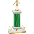 Premium Single Green Carbon Fiber Third Place Wrestling Trophy