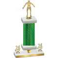 Premium Single Green Carbon Fiber Year Wrestling Trophy