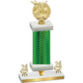Premium Single Green Carbon Fiber Year Bowling Trophy