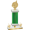 Premium Single Green Carbon Fiber First Place Volleyball Trophy