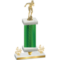 Premium Single Green Carbon Fiber Fourth Place Swimming Trophy