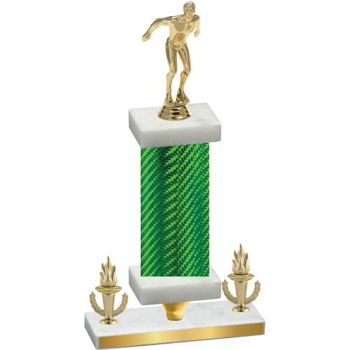 Premium Single Green Carbon Fiber Victory Swimming Trophy