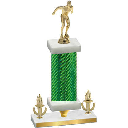 Premium Single Green Carbon Fiber Victory Swimming Trophy