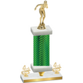 Premium Single Green Carbon Fiber Fourth Place Tennis Trophy