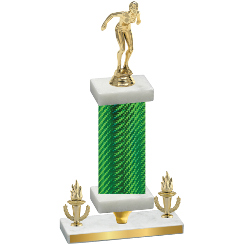 Premium Single Green Carbon Fiber Victory Tennis Trophy