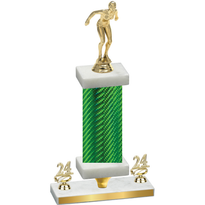 Premium Single Green Carbon Fiber Year Tennis Trophy