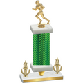 Premium Single Green Carbon Fiber Victory Football Trophy