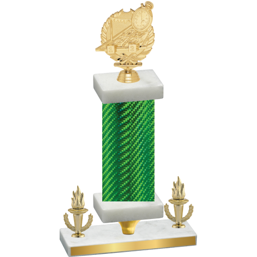 Premium Single Green Carbon Fiber Victory Swimming Trophy