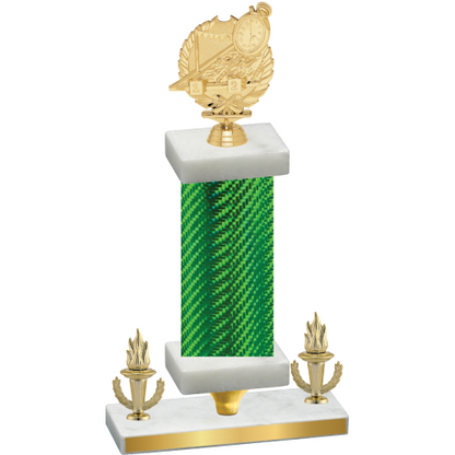 Premium Single Green Carbon Fiber Victory Swimming Trophy