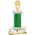 Premium Single Green Carbon Fiber Second Place Insert Trophy