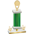 Premium Single Green Carbon Fiber Third Place Insert Trophy